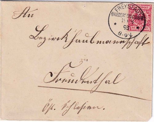 DR - Freystadt (Neiderschlesien) 19,8,98 10 Pfg. K/A Brief n. ÖSTERREICH
