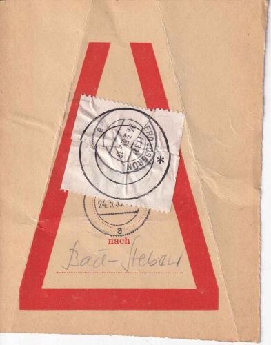 BRD - Geroldsgrün Vorbundzettel n. Bad Steben 1959