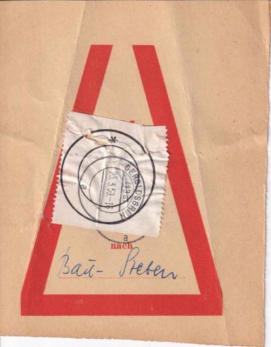 BRD - Geroldsgrün Vorbundzettel n. Bad Steben 1959