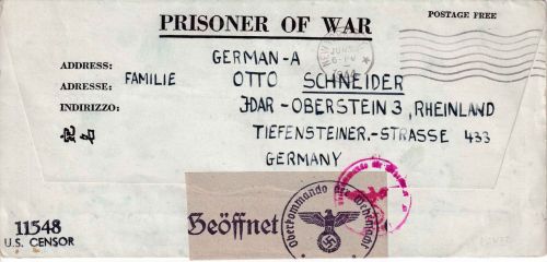 USA - New York 30.6.44 (Camp Ft. Lewis) Kriegsgefangenenbrief n. Idar-Oberstein