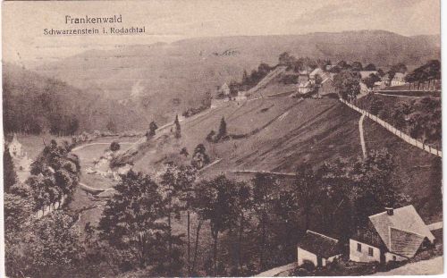 Bayern - Schwarzenstein i. Rodachtal sw-Ortsansicht gelaufen 1928