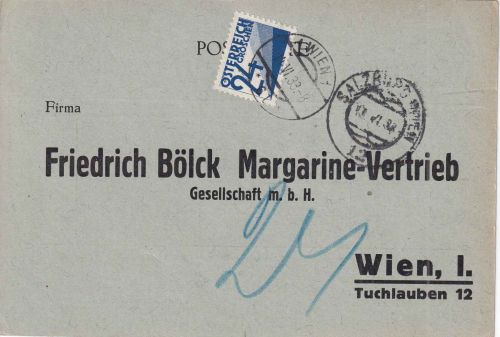 Österreich - Salzburg/Wien Bahnpost-K2 unfrank. Karte Kemmelbach - Wien 1933