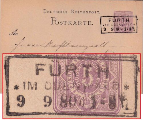 DR - Fürth im Odenwald 9.9.80 Ra3 5 Pfg. Ganzsachenkarte n. Langen