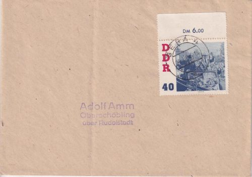 DDR - 40 Pfg. Kosmonaut Titow Oberrand Brief Gera - Oberschöbling 1962