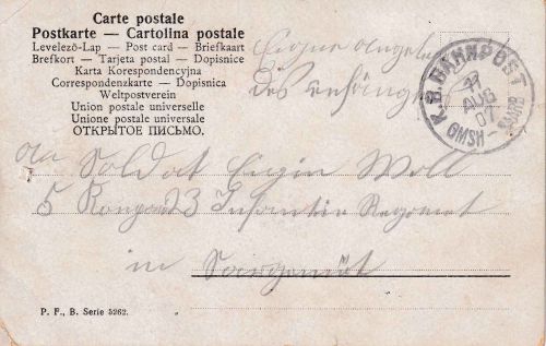 Bayern - Germersheim Saarbrücken Bahnpost-K1 Soldatenkarte n. Saargemünd 1907