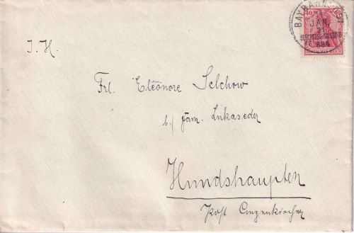 DR - Berchtesgaden Salzburg ZG 884 Bahnpost-K1 Brief n. Hundshaupten 1921