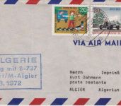 BRD - Air Algerie Erstflug Frankfurt a.M./Algier Luftpostbrief 1972