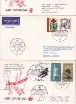 BRD - Air Canada Erstflug Frankfurt/Vancouver/Toronto/Montreal 3 Lupobriefe 1971