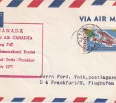 Canada - Air Canada Erstflug Ottawa/Frankfurt a.M. Luftpostbrief 1971