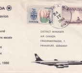 Canada - Air Canada Erstflug Toronto/Frankfurt a.M. Luftpostbrief 1966