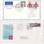 Malta/BRD - Air Malta Erstflug Valletta/Frankfurt + retour 2 Luftpostbelege 1974