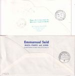 Malta/BRD - Air Malta Erstflug Valletta/Frankfurt + retour 2 Luftpostbelege 1974