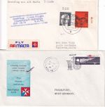 Malta/BRD - Air Malta Erstflug Valletta/Frankfurt + retour 2 Luftpostbelege 1974