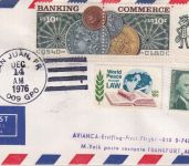 USA - Avianca Erstflug San Juan/Frankfurt Luftpostbrief 1976