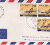 Kolumbien - Avianca Erstflug Bogota/Frankfurt Luftpostbrief 1976