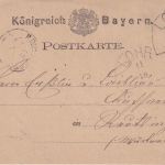 Bayern - 5 Pfg. Wappen Ganzsachenkarte HKS Lohr 11/10 - Reutlingen ca. 1878