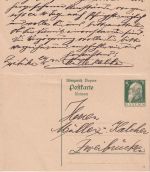 Bayern - 5/5 Pfg. Luitpold Antwortganzsache Zweibrücken - Straßburg 1911