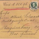 Bayern - 30+5 Pfg. Ludwig Friedensdruck Wertbrief München - Obergünzburg 1915