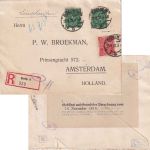 DR-Infla - 2x4+3 M. Posthorn Einschreibebrief n HOLLAND Berlin W8 29.9.22 Zensur