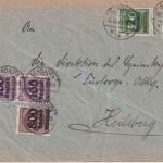 DR-Infla - 800 Tsd/400 M. u.a. Brief Gerdauen - Heidelberg 18.10.23