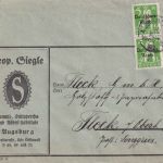 DR-Infla - 2x5 Pfg. By-Abschied/DR illustr. Drucksachenbrief Augsburg 10.8.20