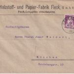 Bayern - 20 Pfg. By-Abschied Firmenbrief Lenggries (Fleck) - München 27.3.20