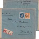 DR-Infla - 80+10 Pfg. By-Abschied/DR Einschreibebrief n. ÖSTERREICH 1920