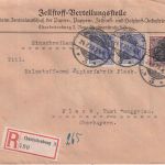 DR - 50+2x20 Pfg. Germania Einschreibebrief Charlottenburg 3 24.7.20