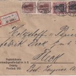 DR - 2x50+2x5 Pfg Germania Einschreibebrief Leipzig 13 - Fleck b. Lenggries 1920