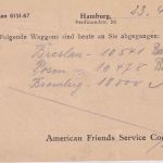 DR - 2x20 Pfg. Germania Fernkarte (Vordruck !) Hamburg - Berlin Osthafen 1921