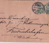 DR/Württemberg - 5+5 Pfg. Germania/Reichspost u. Ziffer Brief Dresden 1920