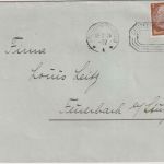 DR - Freiburg 1936 aptierter Postfreistempel Drucksachenbrief n. Feuerbach