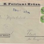 DR-Infla - 2x5 Pfg. Bayern/Dienst-Abschied/DR Drucksache Krünn 22.10.20