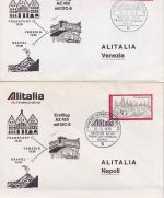 BRD - Alitalia Erstflug Frankfurt/Neapel bzw. Venedig 2 Belege m. SST 1970