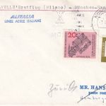 BRD - Alitalia Erstflug München/Hamburg Luftpostbrief 1965