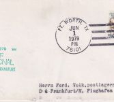 USA - BRANIFF Erstflug Dallas Ft. Worth/Frankfurt Luftpostbrief 1979
