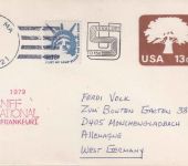 USA - BRANIFF Erstflug Boston AMF/Frankfurt Luftpostbrief 1979