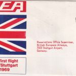 England - British Airways Erstflug London/Stuttgart Schmuckkuvert 1969