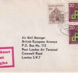 BRD - British Airways Erstflug Köln-Porz/London Luftpostbrief 1966