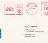 Berlin - British Airways Erstflug Berlin/Düsseldorf 35 Pfg. AFS Lupo-Brief 1966