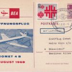 Berlin - British Airways Erstflug Comet Berlin/Düsseldorf GA m. Zudruck 1968