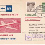 Berlin - British Airways Erstflug Comet Düsseldorf/Berlin GA m. Zudruck 1968