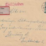 Bizone - 84 Pfg. Arbeiter/Netz Einschreibebrief Oker - Hamburg 20.8.48