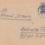 Bizone - 50 Pfg. Arbeiter/Netz Brief n. USA Bonn - Ephrata 23.6.48