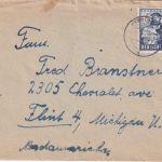 Bizone - 30 Pfg. Expo Hannover Brief n. USA Geroldsgrün - Flint 1949