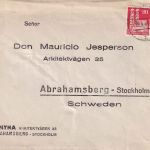 Bizone - 30 Pfg. Bauten Brief n. SCHWEDEN Augsburg - Abrahamsberg 22.9.48