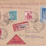 Bizone - 700 J. Kölner Dom Satz u.a. Nachnahme-Einschreibebrief 19.10.48