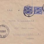 AM-Post - 3x25 Pfg. amerik. Druck Zensurbrief n. USA M. Gladbach 18.6.46