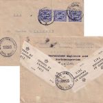AM-Post - 3x25 Pfg. amerik. Druck Zensurbrief n. USA M. Gladbach 18.6.46