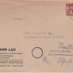 SBZ/MV - 12 Pfg. Freimarke Brief Seestadt Rostock - Berlin 6.1.46